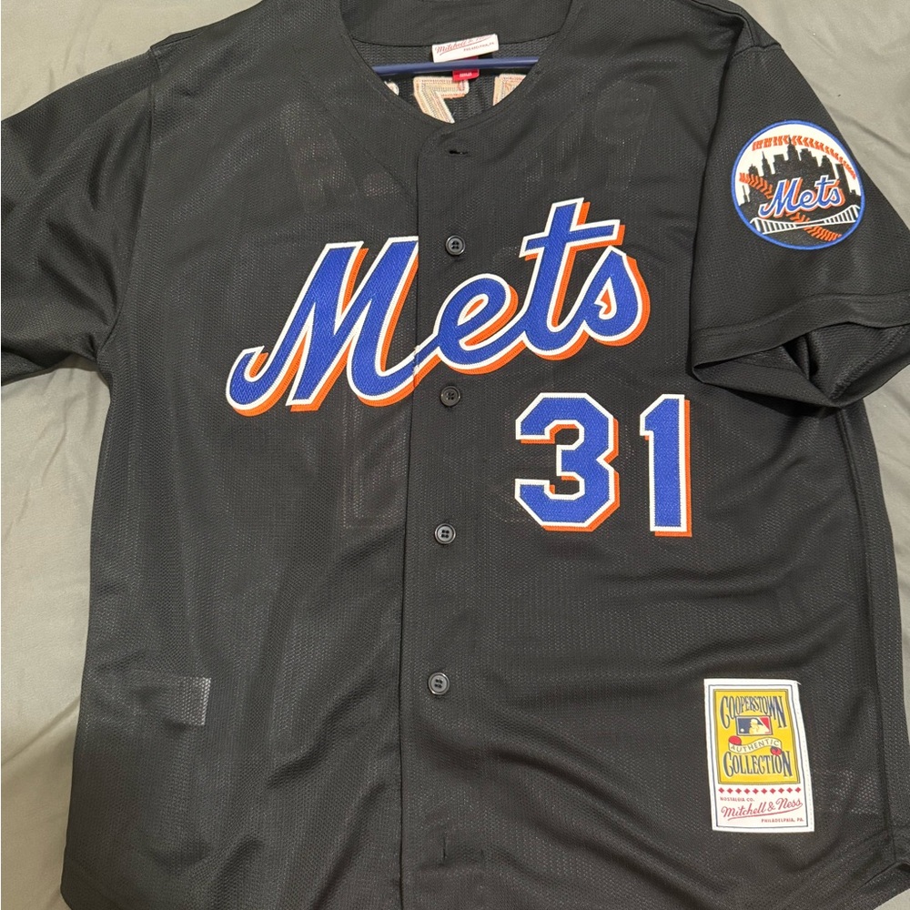 Mitchell & Ness Black Jersey with Red Tag